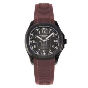 Aquanaut 5167A ‘Black Venom Limited Edition’ Black Dial on Brown Rubber Strap