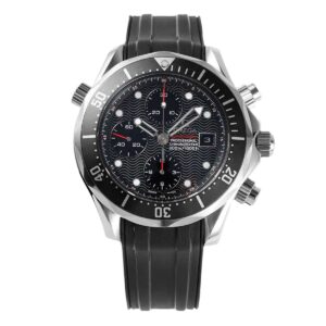Seamaster Diver 300m Chronograph Black Dial on Rubber Strap