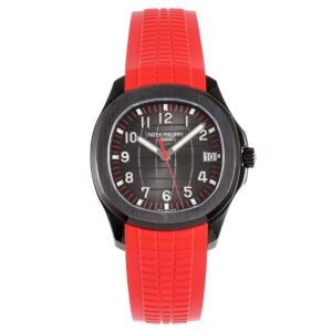 Aquanaut 5167A ‘Black Venom Limited Edition’ Black Dial on Red Rubber Strap