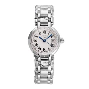 Primaluna White Dial with Roman Markers and Diamond Bezel