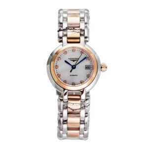 Primaluna MOP White Dial with Diamond Markers in Rose Gold