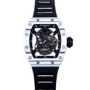 RM 052-01 Tourbillon Black Skull in White NTPT Carbon
