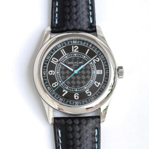Calatrava 6007G-001 Sky Blue Black Dial in White Gold
