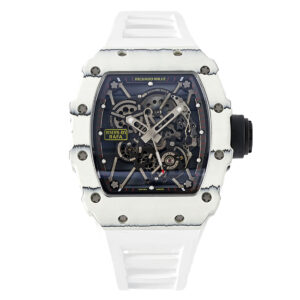 RM 035-01 Rafael Nadal White NTPT on White Rubber Strap (Sonic)