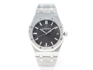 Royal Oak 41mm 15500 SS ZF 1:1 Best Edition Black Textured Dial on SS Bracelet SA4302 Super Clone V3