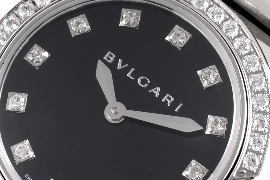Lvcea cadran noir en acier lunette diamants – Image 4