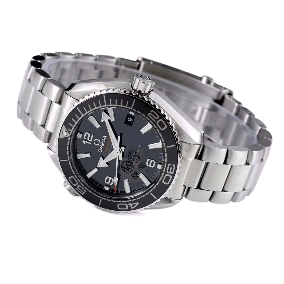 Seamaster Planet Ocean 600M Co-Axial Master Chronometer quadrante nero 39.5mm su bracciale - immagine 4