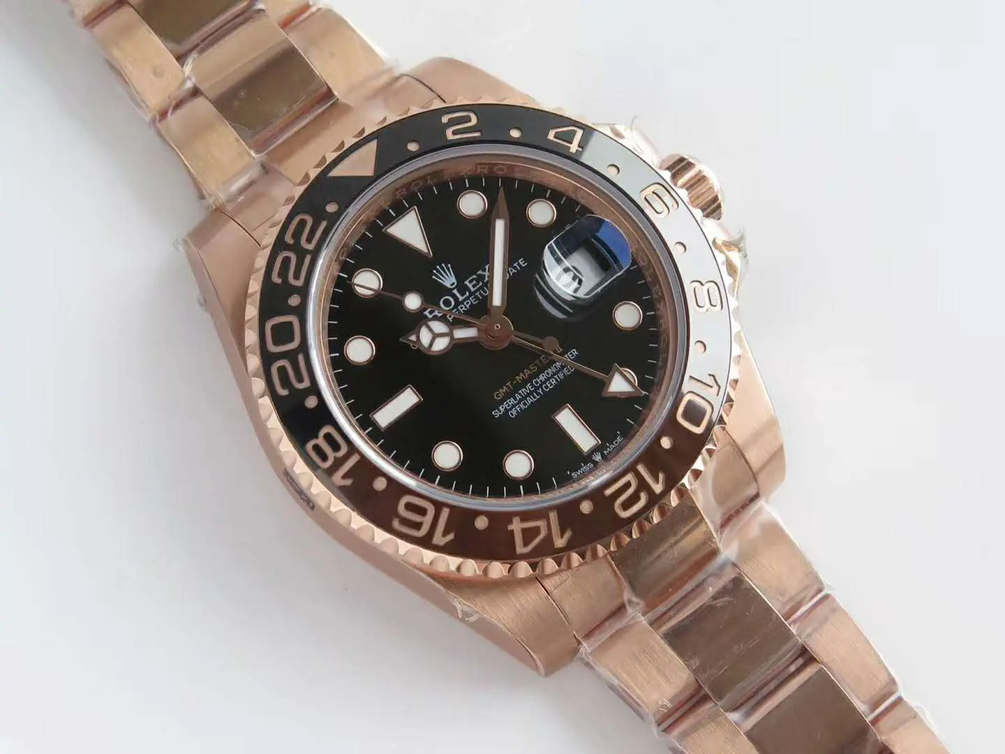 GMT Master II 126715 CHNR Clean Factory “Rootbeer” in oro rosa - immagine 4