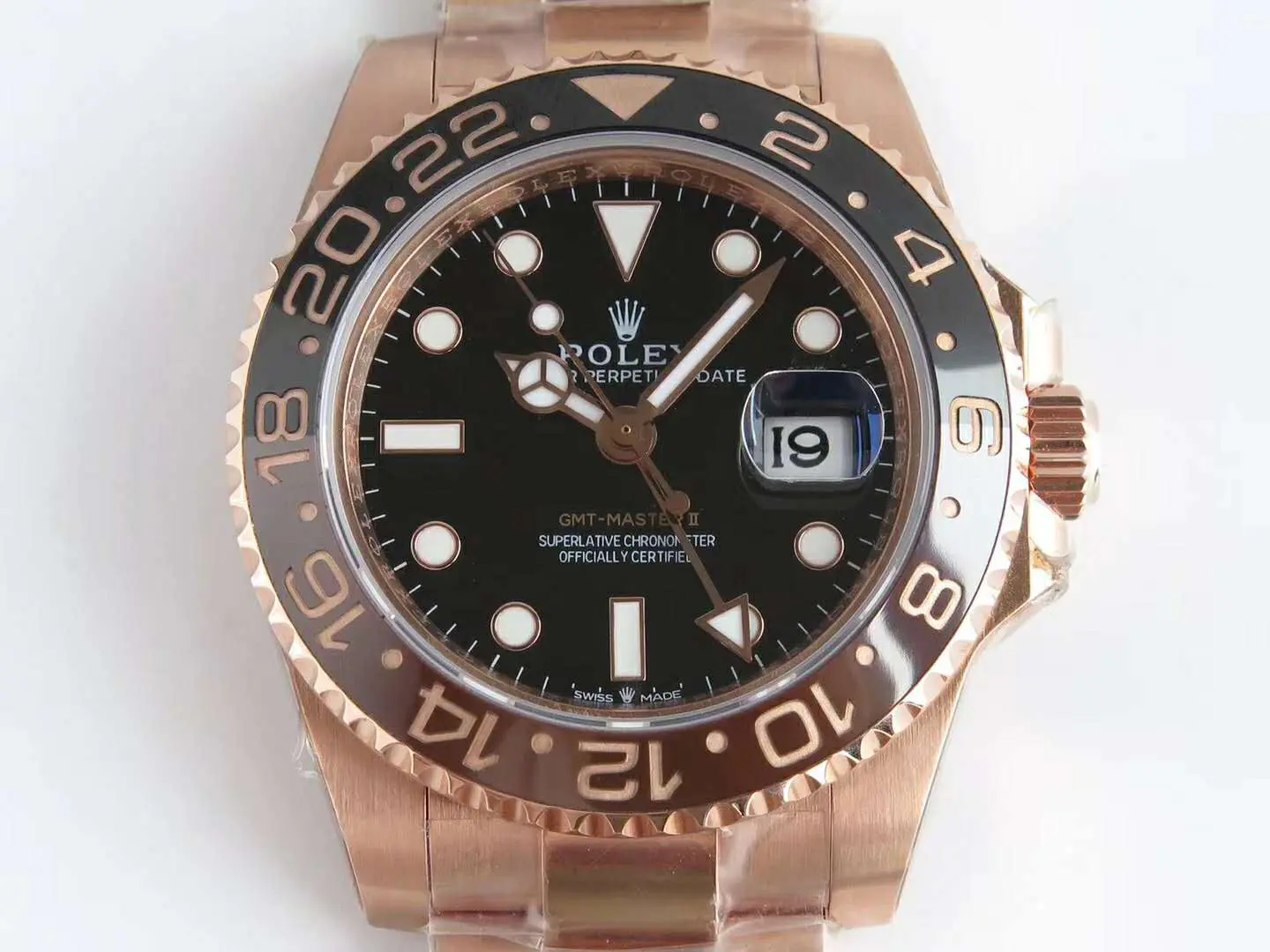GMT Master II 126715 CHNR Clean Factory “Rootbeer” in oro rosa - immagine 3