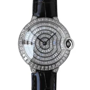 Ballon Bleu de Cartier 42mm esfera pavé de diamantes en acero