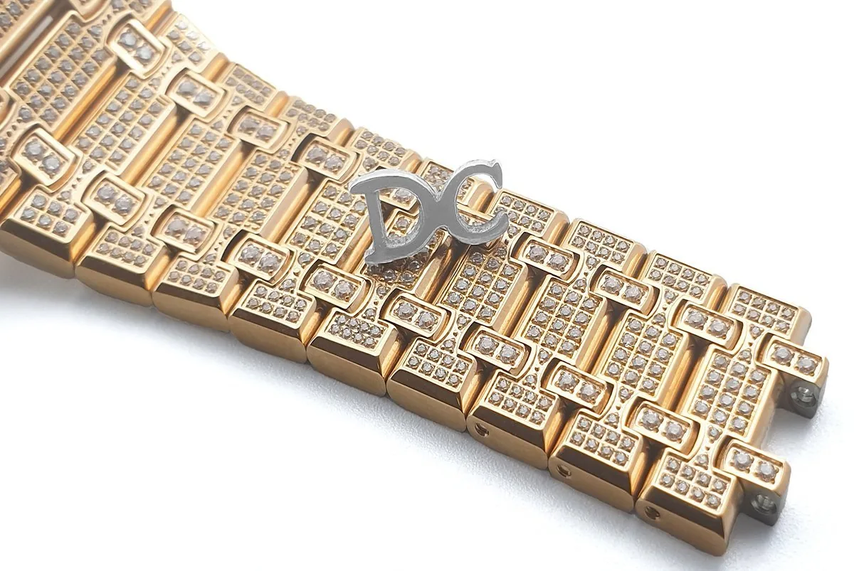 Royal Oak 41mm 15402OR komplett mit Diamanten besetzt in Rotgold am Armband – Bild 7