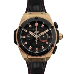 King Power F1 cronógrafo esfera negra en oro rosa