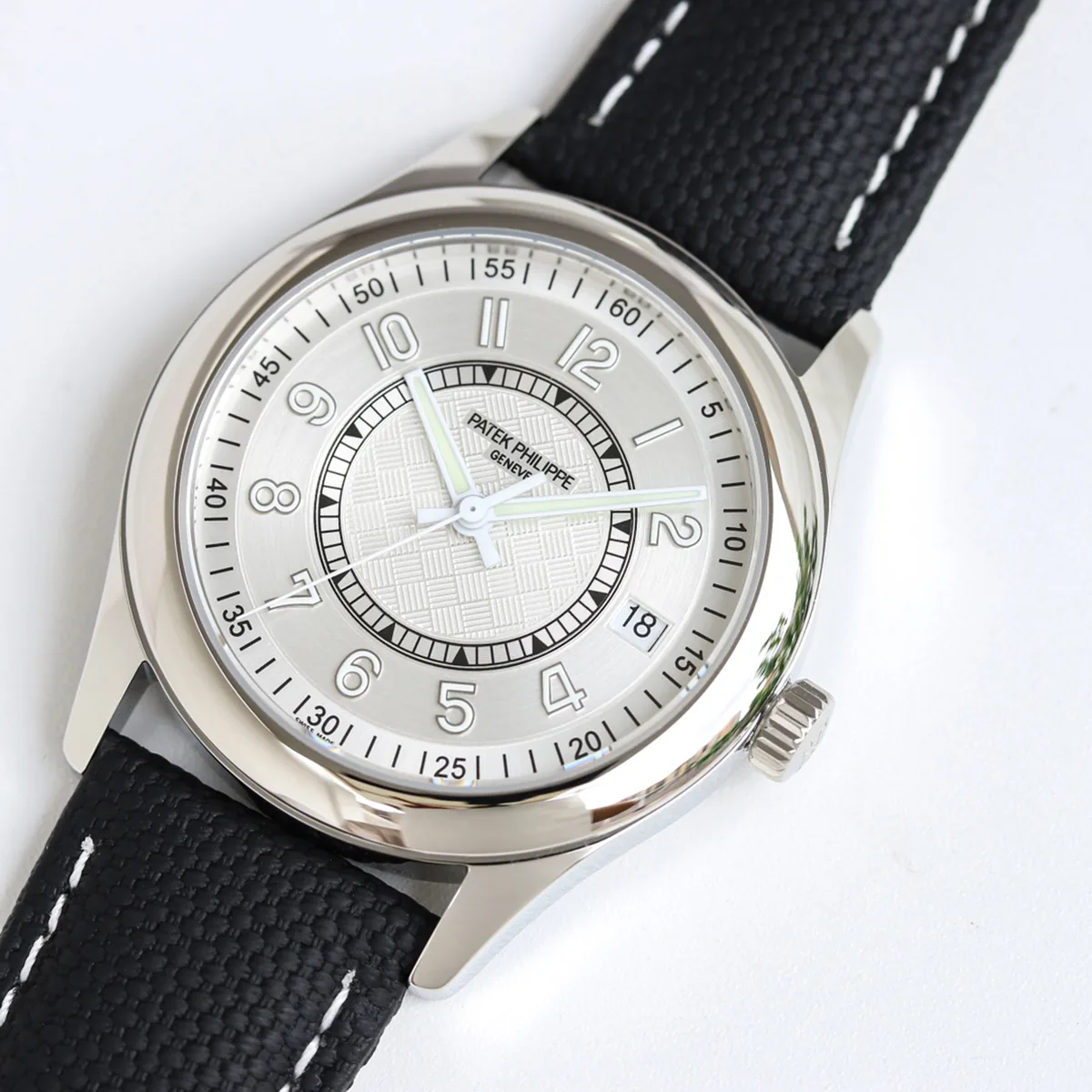 Calatrava 6007 cadran blanc en or blanc – Image 2