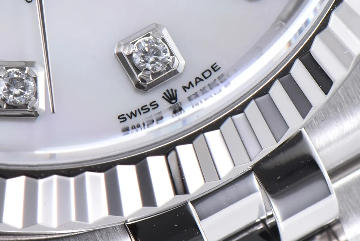 Datejust 36 126234 weißes MOP-Zifferblatt mit Diamantindizes in Stahl am Jubilé-Armband – Bild 7