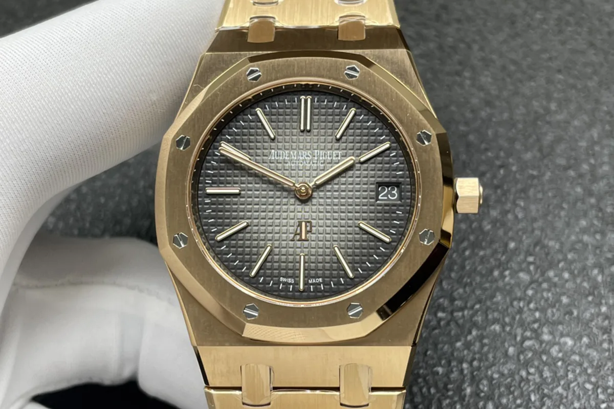 Royal Oak 16202OR 39mm cadran gris en or rose – Image 4