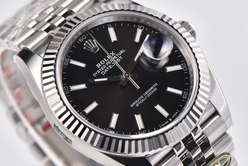 Datejust 41 cadran noir index bâtons en acier Clean Factory – Image 6