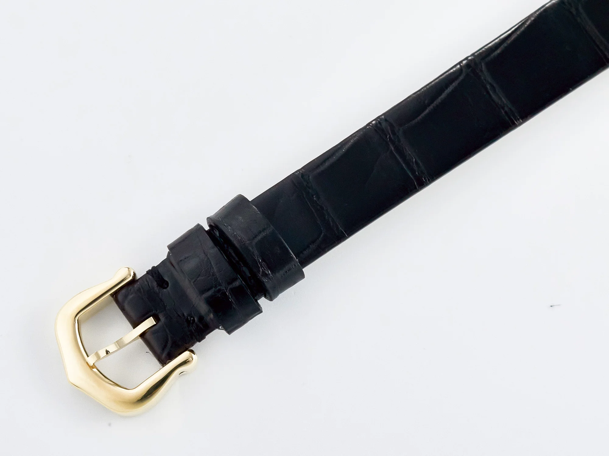 Baignoire De Cartier YG DRF 1:1 Best Edition Silver Dial on Black Leather Strap Swiss Quartz