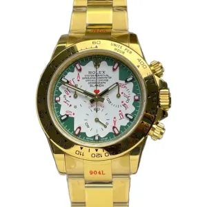 Blaken Daytona “Cards” White/Green Dial in Yellow Gold