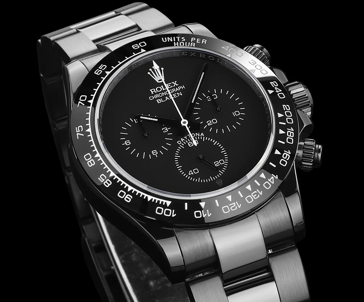 Blaken Daytona Matt Black with White Tachymeter