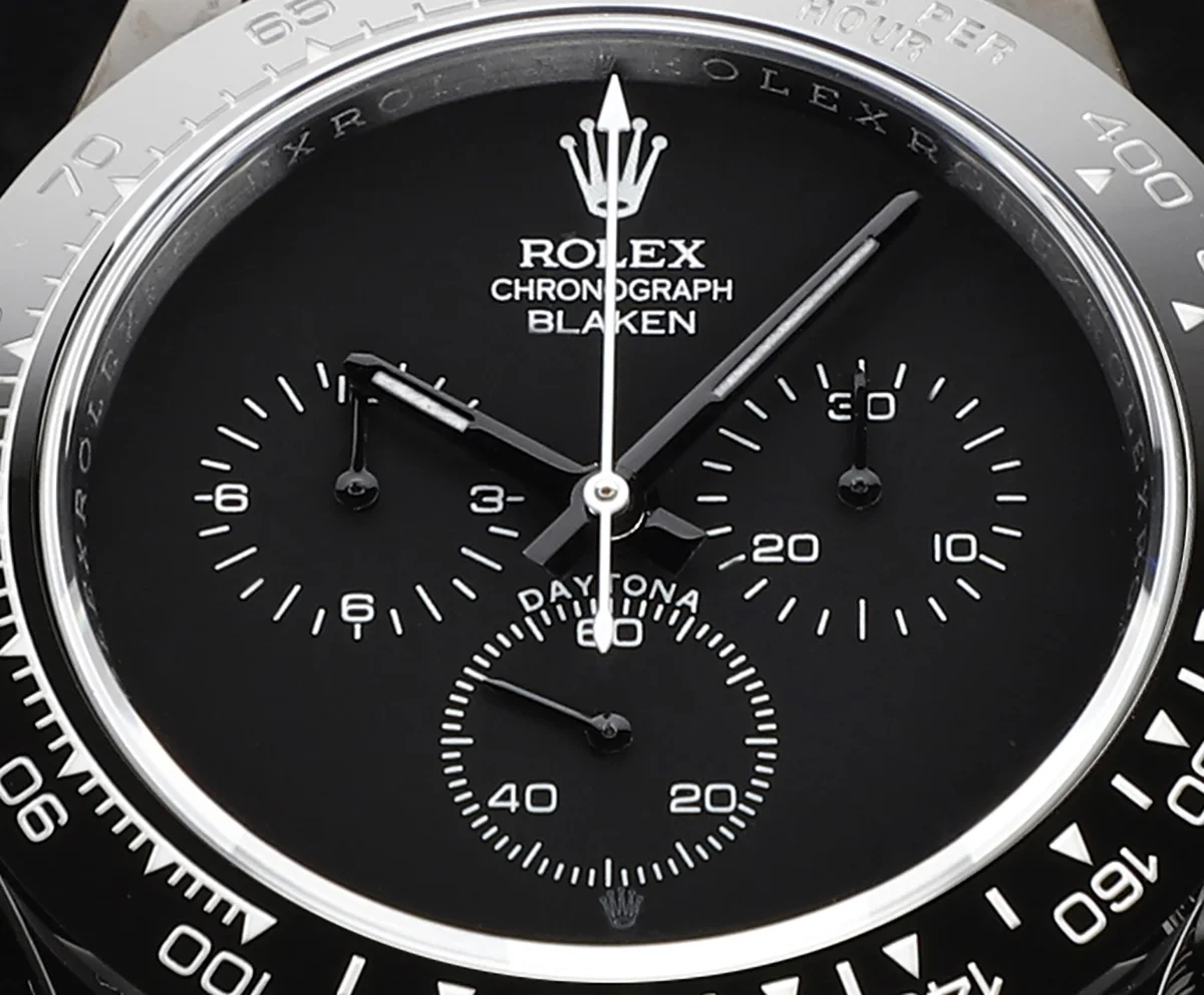 Blaken Daytona Matt Black with White Tachymeter