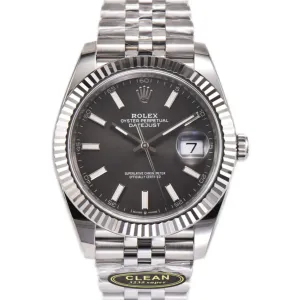 Datejust 41 126334 Grey Dial Stick Markers on Jubilee Bracelet