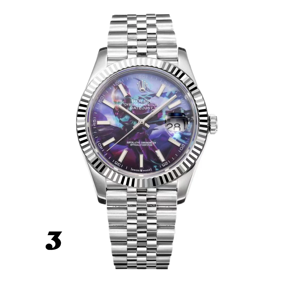 Datejust 41 Custom Dial with Stick Marker in Steel