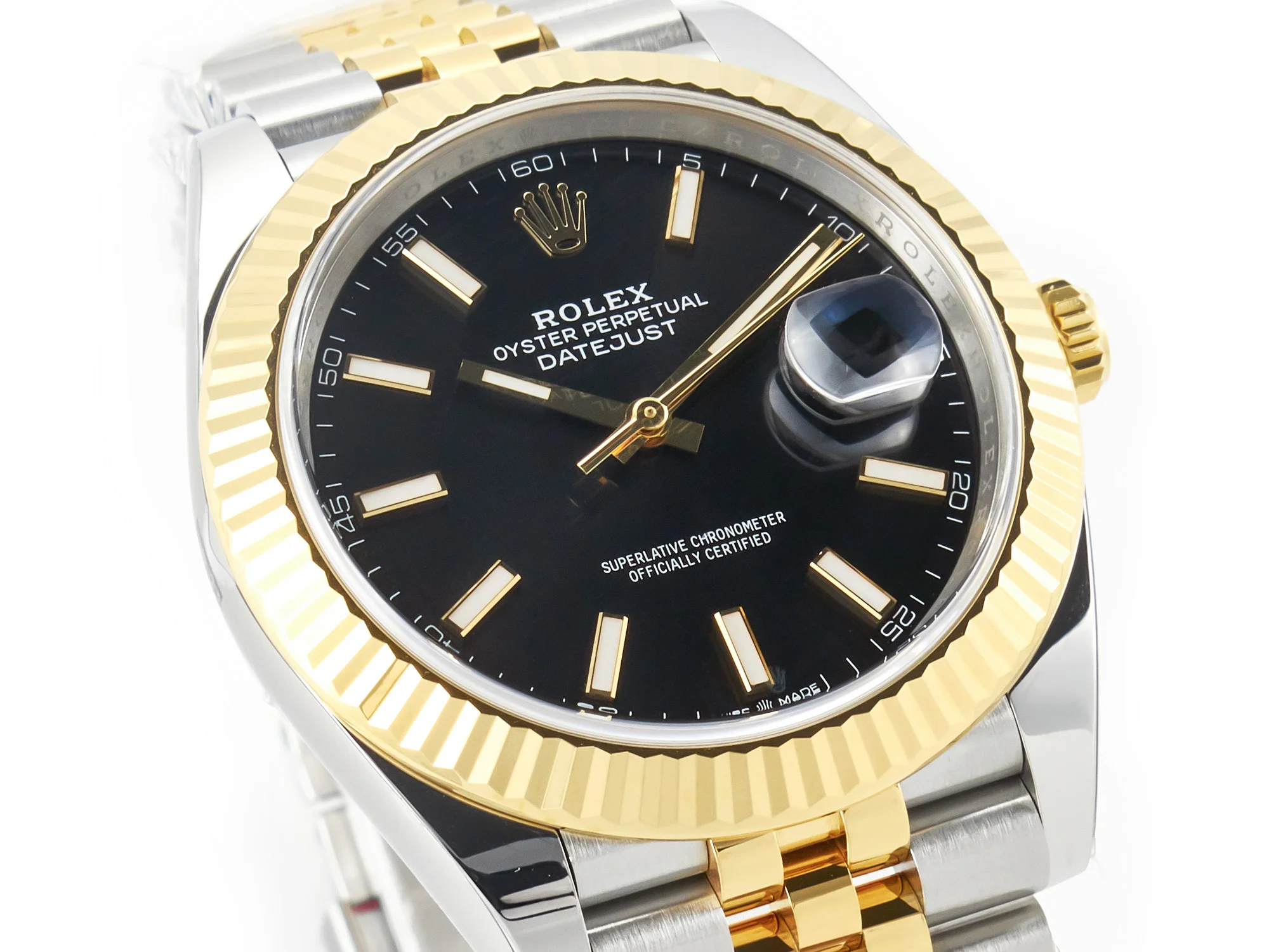 DateJust 41mm 126333 Clean Best Edition Black Stick Dial on Jubilee Bracelet VR3235