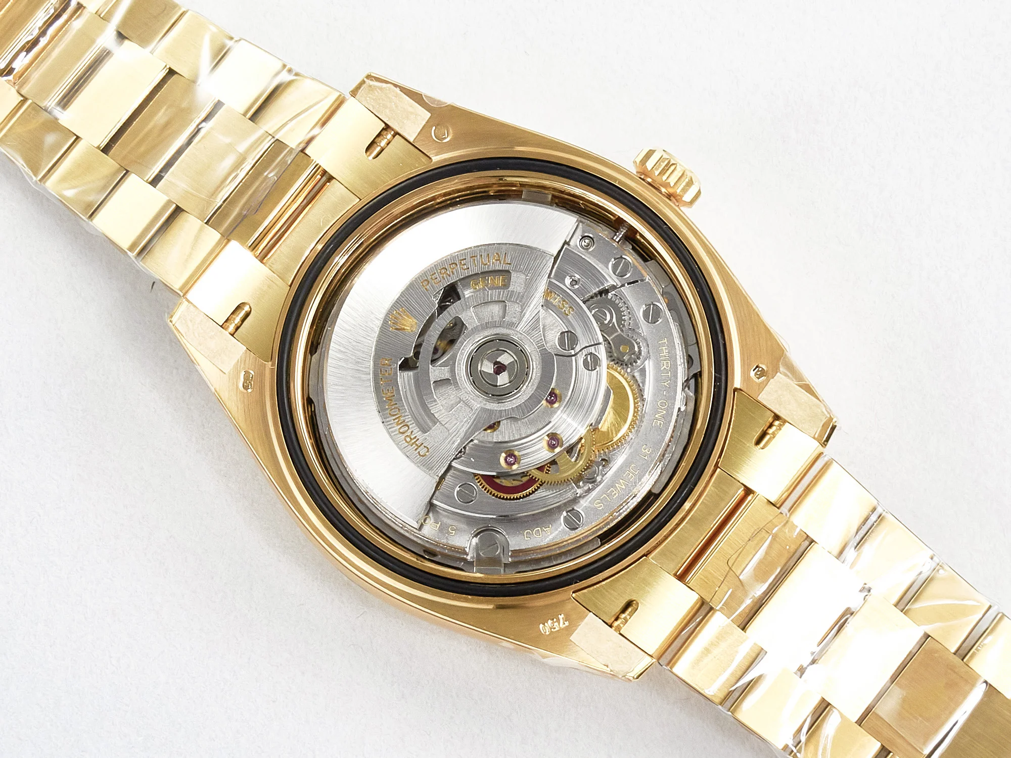 Day Date 40 228238 ARF 904L Steel Black Stick Dial on President Bracelet VR3255