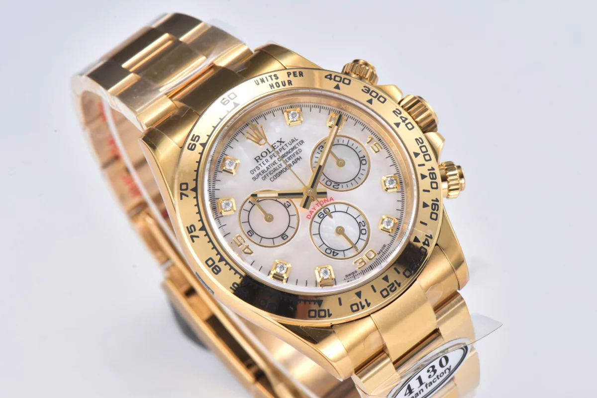 Daytona 116508 White Dial with Diamond Marker in Yellow Gold