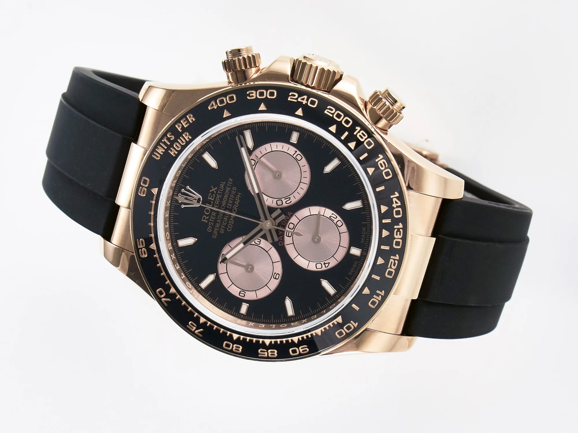 Daytona 126515 QF 1:1 Best Edition Black/RG Dial on Oysterflex Strap SH4131 V6 (Gain Weight)