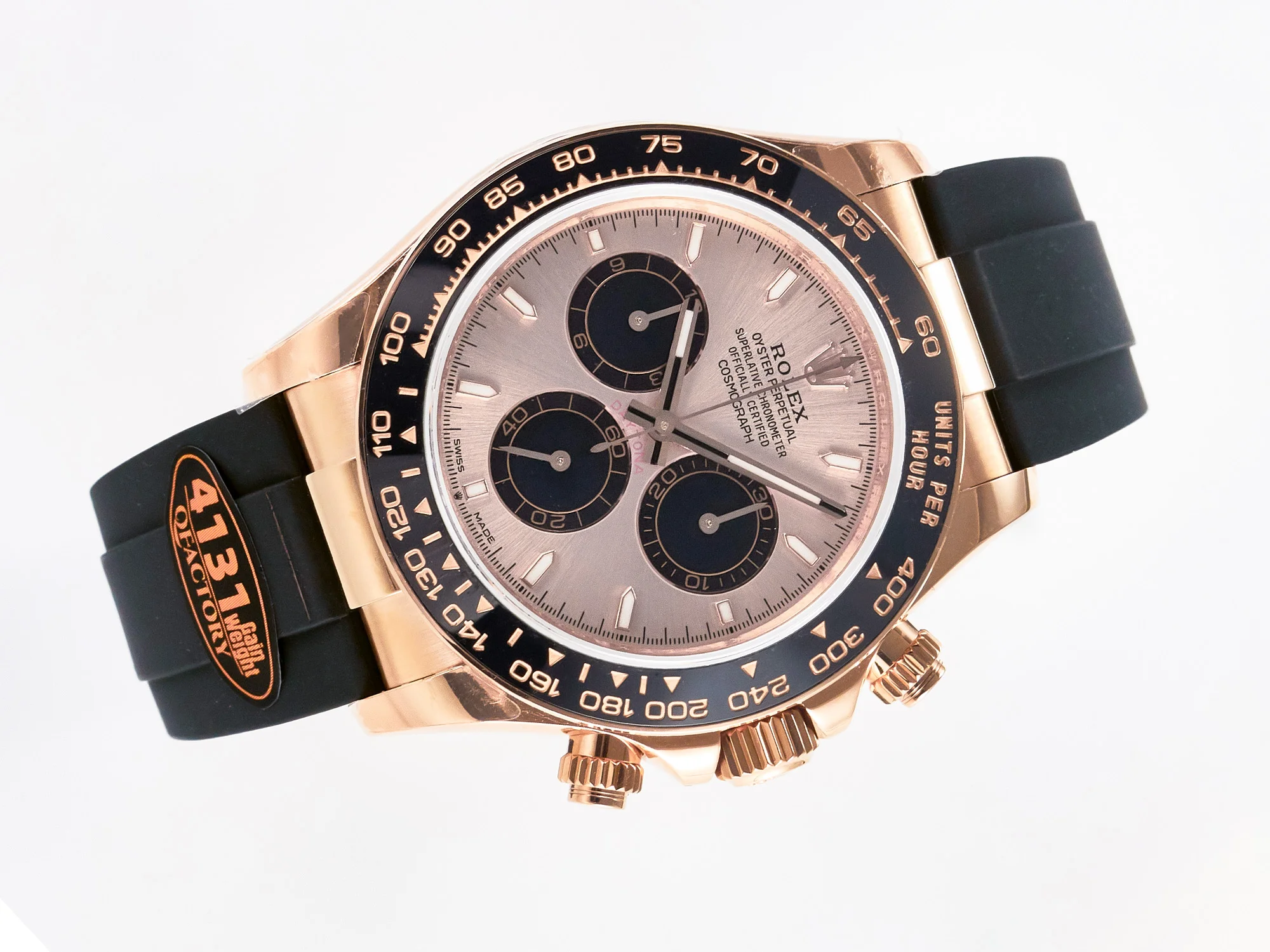 Daytona 126515 QF 1:1 Best Edition RG/Black Dial on Oysterflex Strap SH4131 V6(Gain Weight)