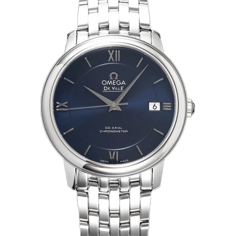 De Ville Co-Axial Chronometer 36.8mm Dark Blue Dial in Steel on Bracelet