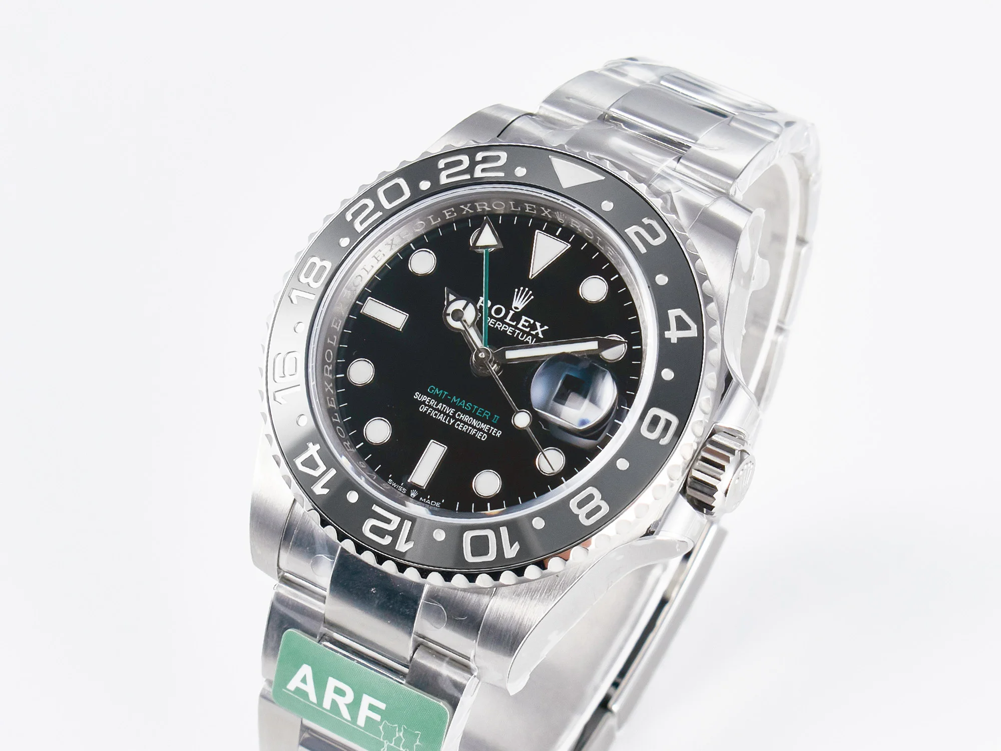 GMT-Master II 126710 GRNR Black/Gray Ceramic 904L Steel ARF 1:1 Best Edition on Oyster Strap SH3285