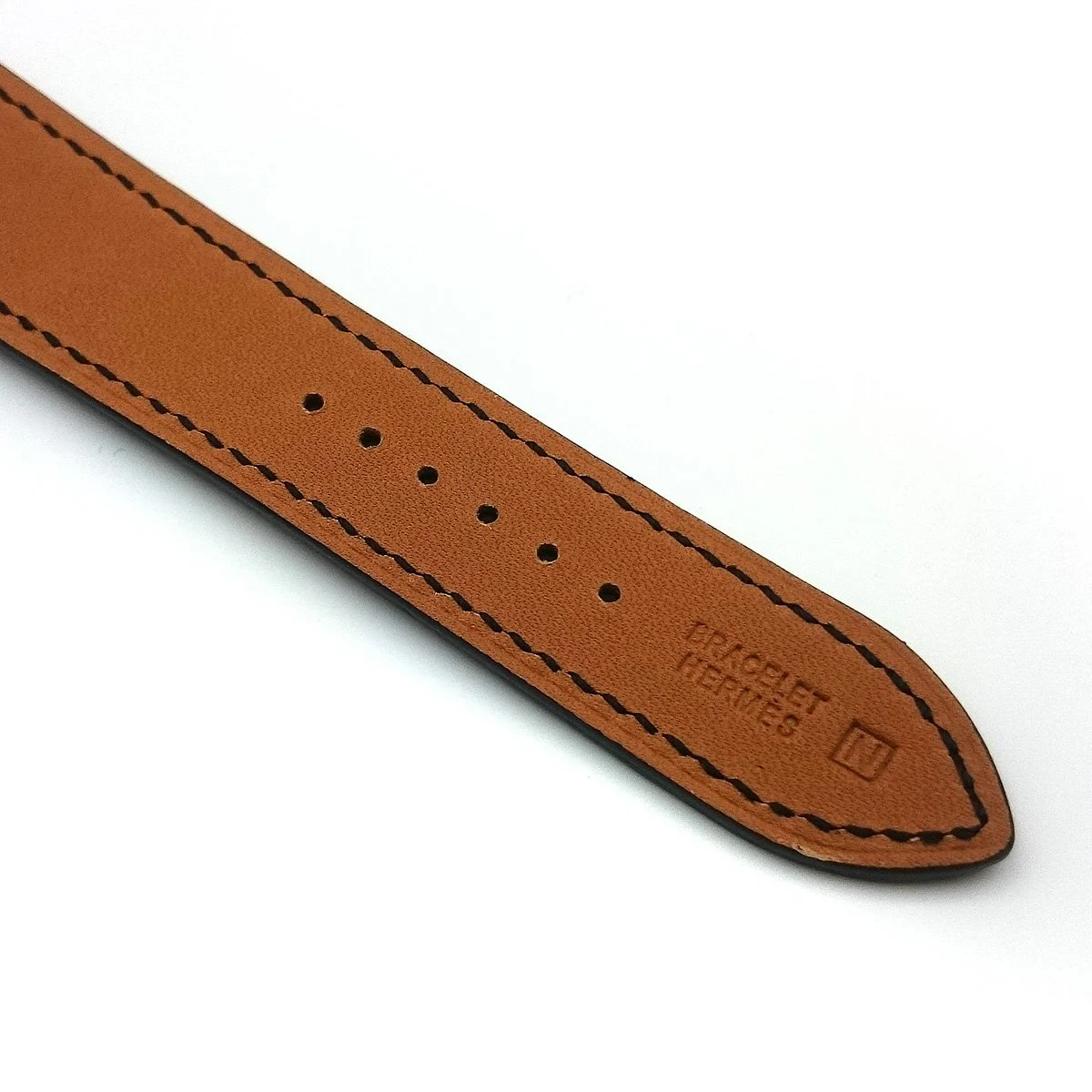 Heure H Rose Gold on Black Fjord Leather Strap