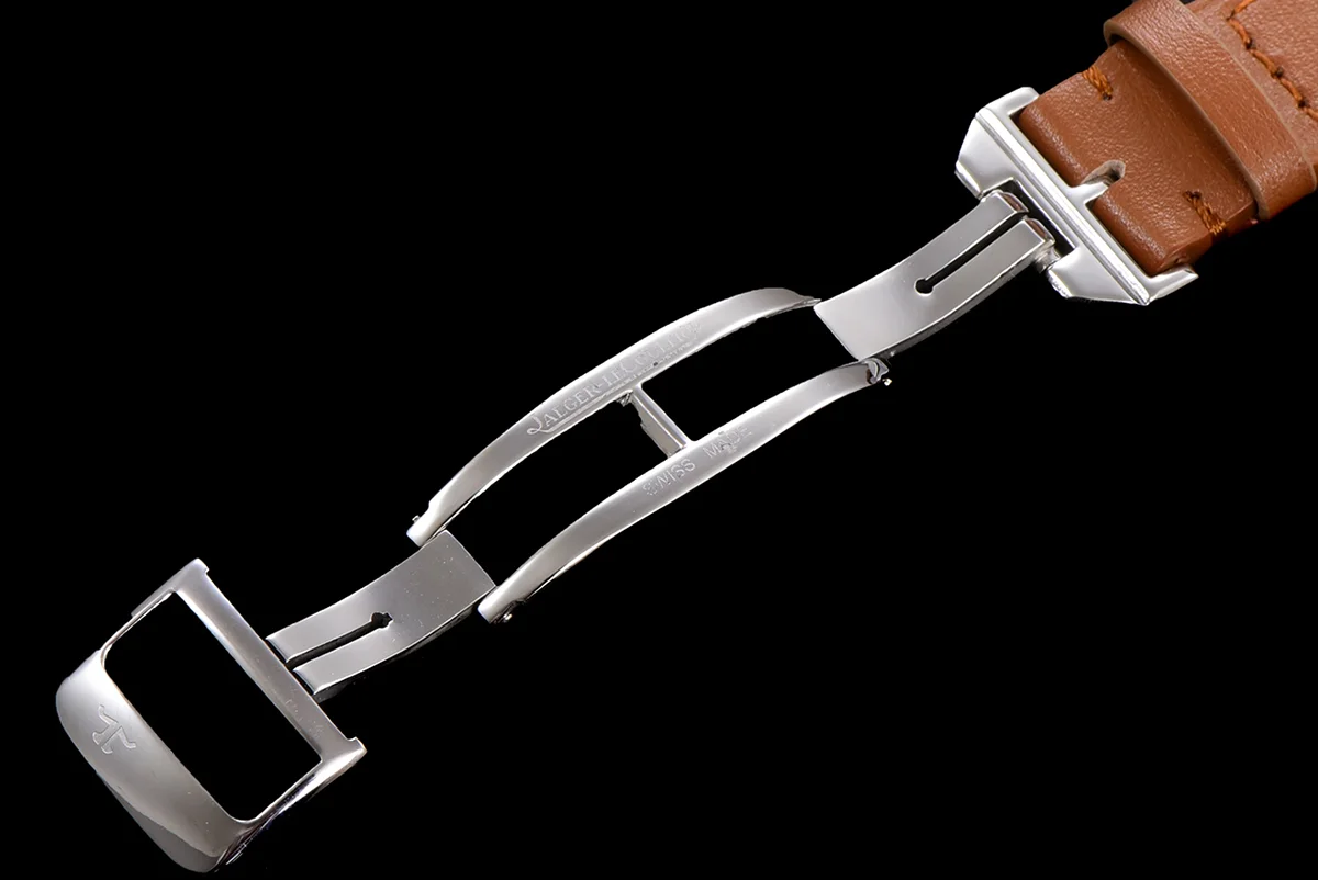 Master Calendar Silver Dial in Steel on Brown Leather Strap