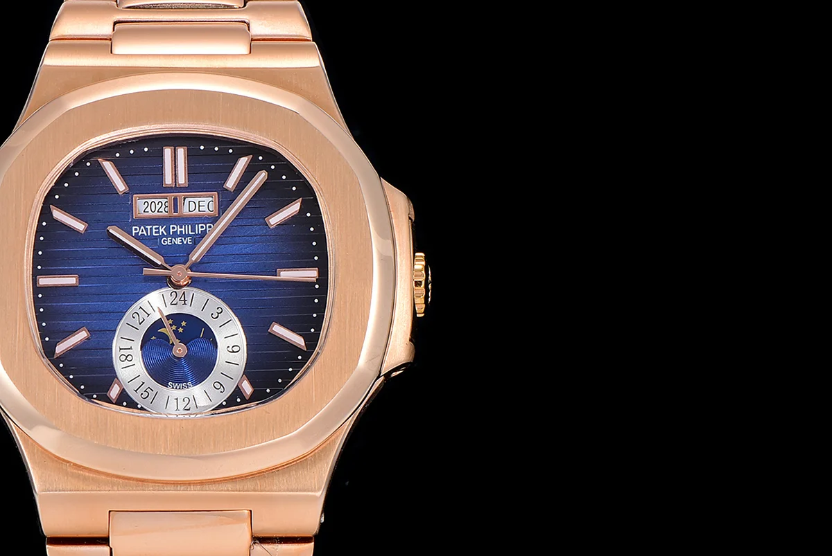 Nautilus Chronograph 5980/1R Blue Dial in Rose Gold