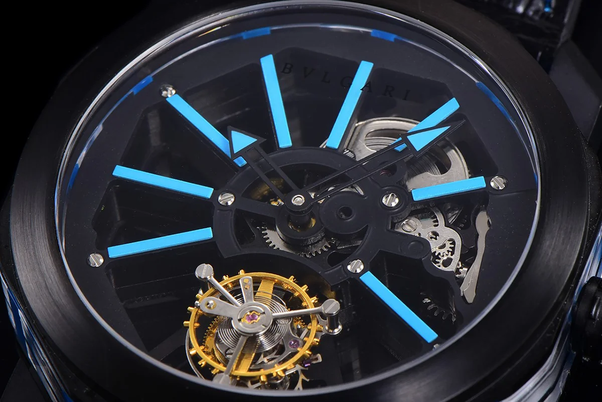 Octo Roma Watch with Blue Markers