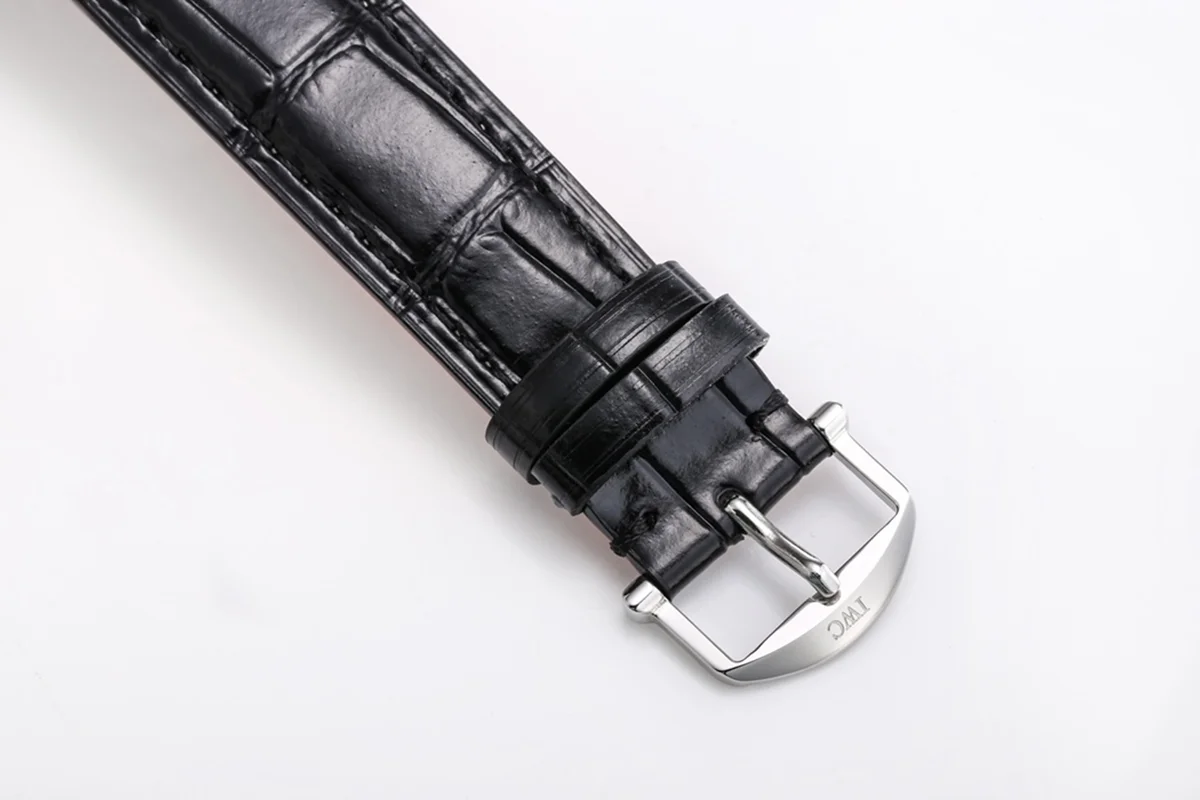 Portofino Hand Wound Moon Phrase IW5548 Black Dial in Steel