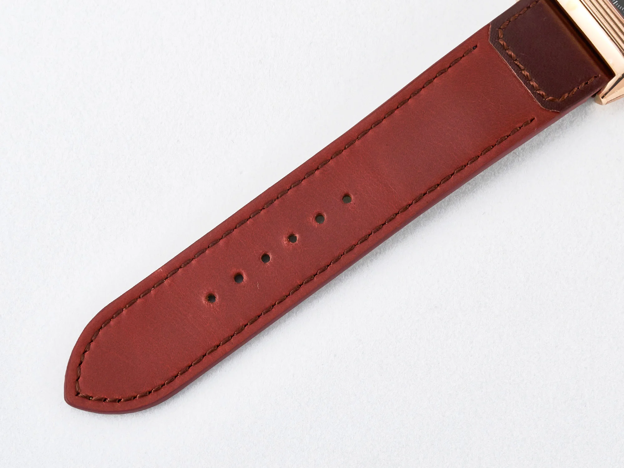 Reverso Tribute Duoface Small Seconds RG MGF Best Edition Black Dial on Red Leather Strap A854A