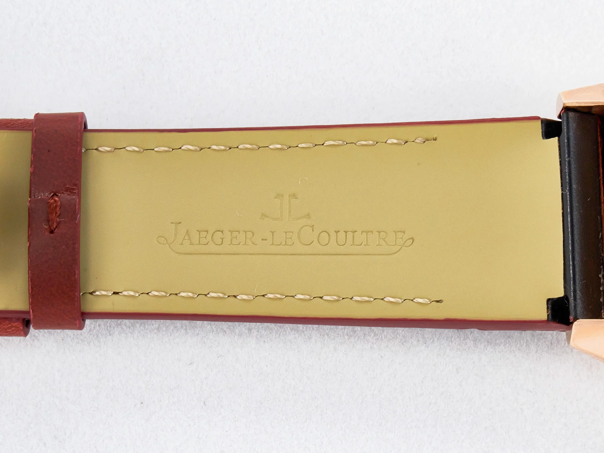 Reverso Tribute Duoface Small Seconds RG MGF Best Edition Black Dial on Red Leather Strap A854A