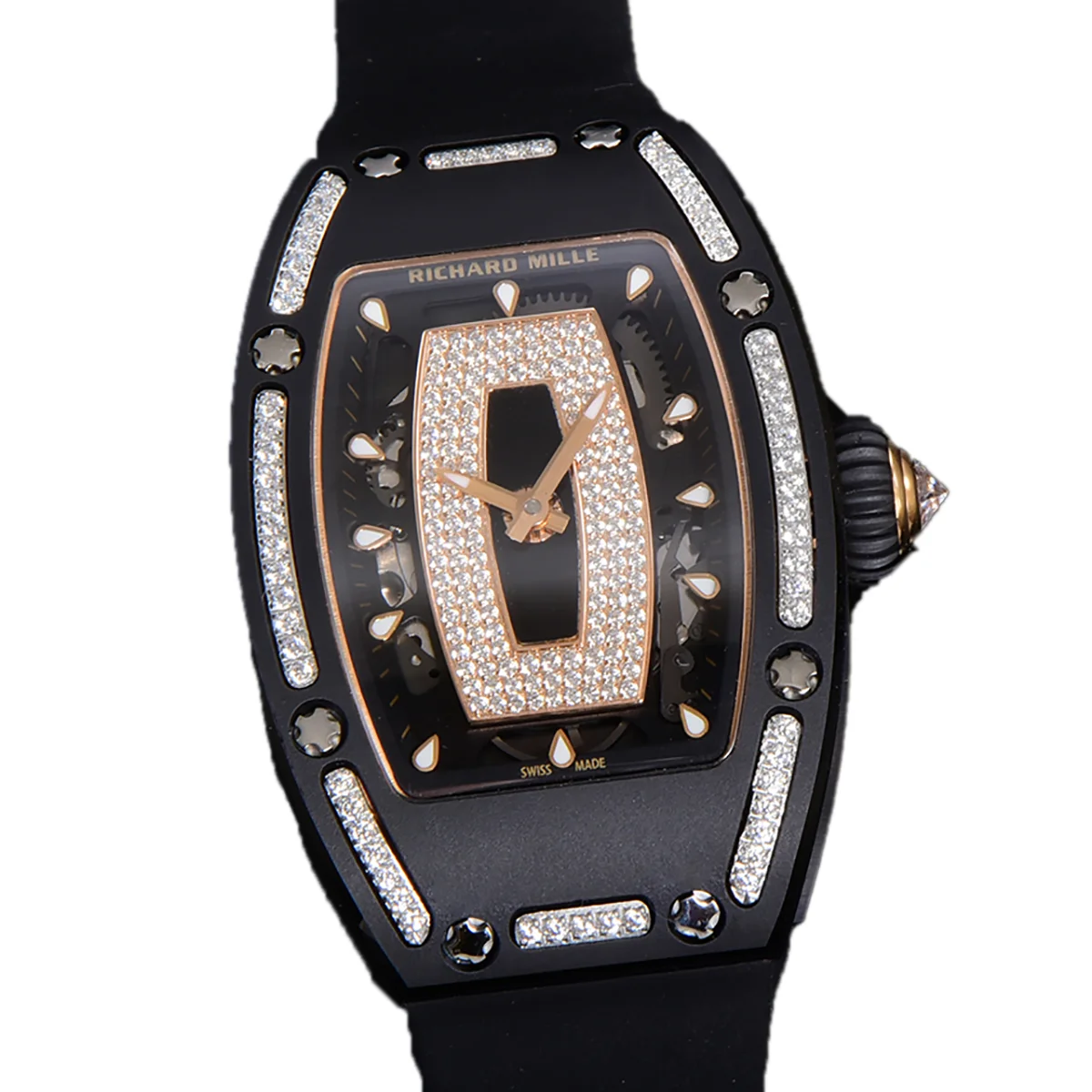 RM 007 Automatic Ladies Ceramique Noire Serti