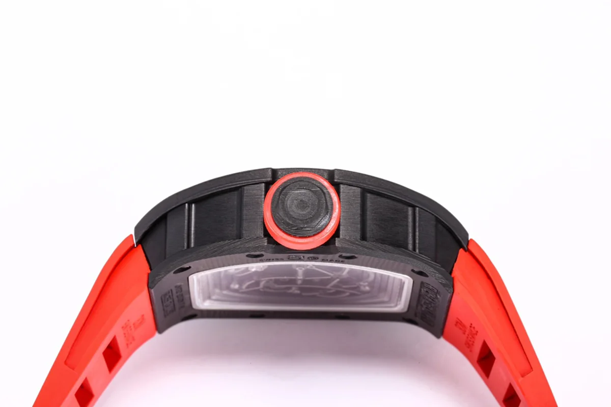 RM 055 Bubba Watson in NTPT Carbon Red Rubber Strap