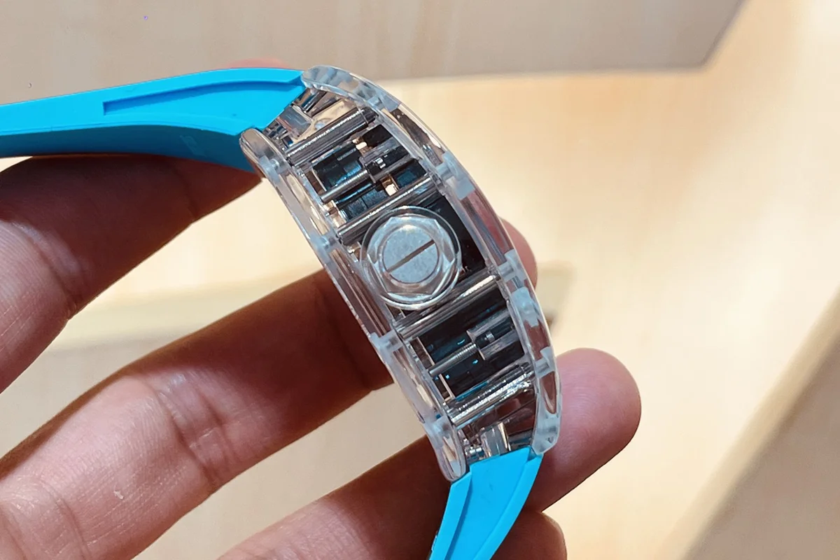RM047 Tourbillon Samurai Sapphire on Blue Rubber Strap