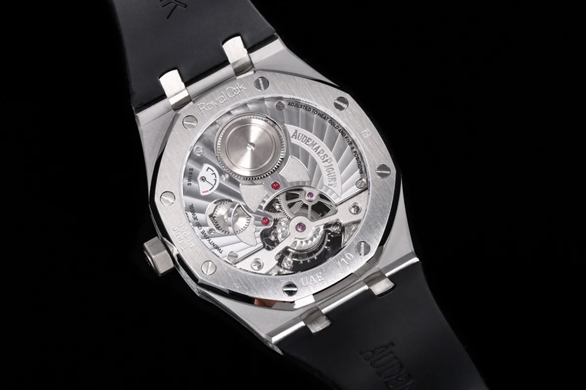 Royal Oak Tourbillon Extra-Thin Tiffany Blue Dial in Steel on Rubber Strap
