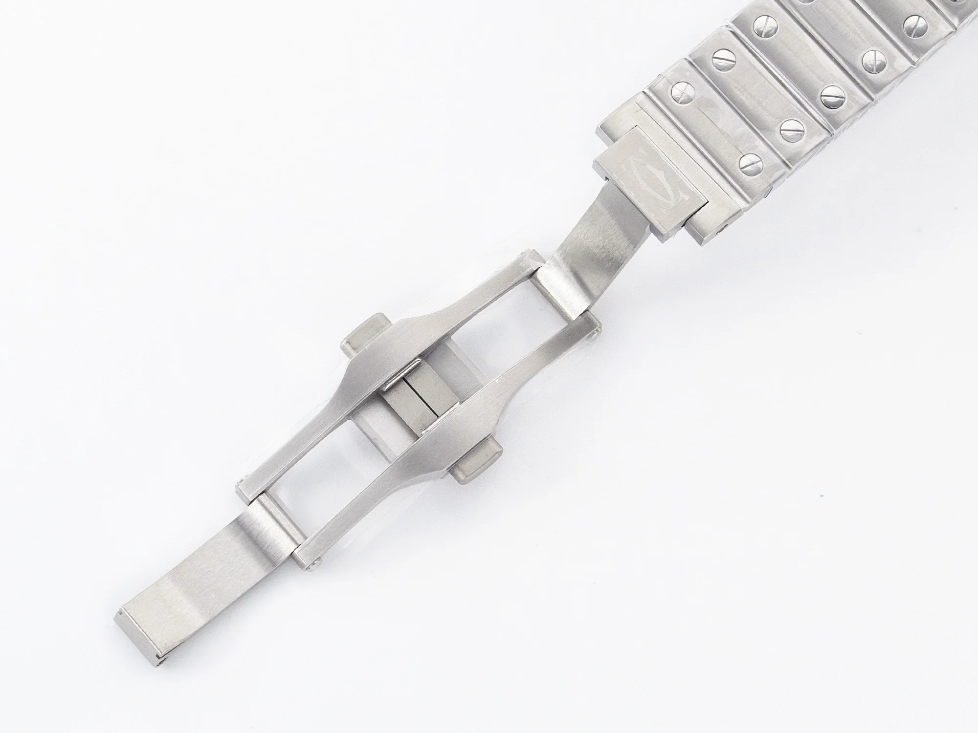 Santos de Cartier 35mm SS 2018 BVF 1:1 Best Edition White Dial on SS SmartLinks Bracelet MIYOTA 9015 V2