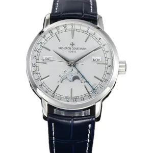 Traditionelle Complete Calendar White Dial in White Gold
