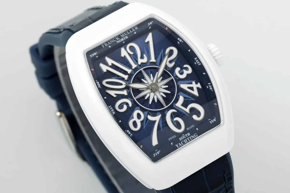 Vanguard Moonphase V32 Blue Dial in Ceramic on Blue Strap