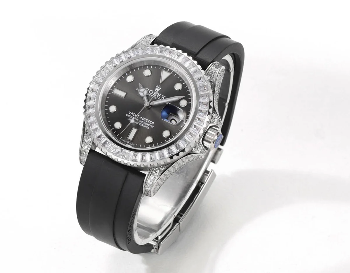 Yacht Master 40 Grey Dial with White Diamond Bezel